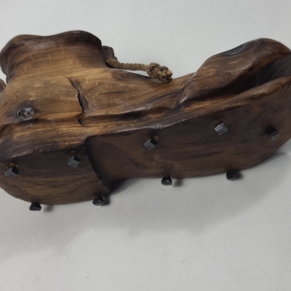 European wooden hobo/folk art boot - Picture 5 of 9